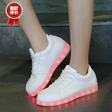 秋季新款七彩灯发光鞋荧光鞋LED带灯学生女鞋充电鞋底会亮的鞋子