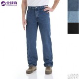 美国代购 威格尔/Wrangler 男士复古五星经典浅蓝宽松直筒牛仔裤