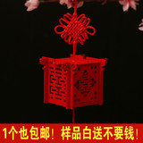结婚喜糖盒木盒50个 中式婚礼中国风灯笼百年好合木质喜糖盒子