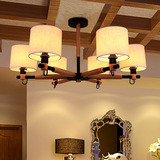 北欧创意木质客厅吊灯温馨时尚卧室实木灯具餐厅灯日式榻榻米灯具