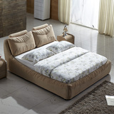 布艺床可拆洗 双人床 1.8米 简约小户型 储物气动布艺床 软体婚床