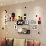 特价创意格子墙上置物架木质壁挂隔板现代简约客厅电视背景墙装饰