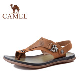 Camel/骆驼正品2016夏季新款男凉鞋真皮头层皮休闲沙滩鞋A2344065