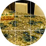 【铭侍】炫彩印花压花软质玻璃/磨砂水晶板防水印塑料桌布可定做