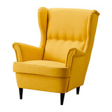 武汉宜家代购 斯佳蒙靠背椅 斯科特伯黄色布艺单人沙发103.004.37
