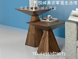 美式角几实木边桌客厅沙发边几小茶几方形创意电话几北欧个性家具