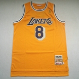 1996-1997新秀赛季湖人队8号科比复古球衣LAKERS刺绣篮球服男黄紫