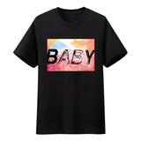 Bigbang明星同款baby字母印花情侣装上衣短袖T恤男女夏GD体恤欧美