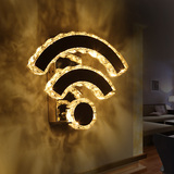 水晶LED壁灯 客厅卧室床头走廊洗手间个性创意Wifi墙壁灯智能温馨