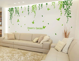 绿色树叶立体墙贴 客厅沙发电视背景