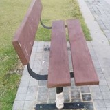 室外公园椅子防腐木 铸铁园林休闲长条椅长凳子实木靠背椅 户外