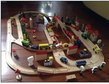 THOmas小火车120p件木制托马斯轨道火车套装 儿童玩具木质积木头
