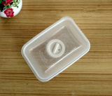寿司店材料备料盒冰箱用保鲜盒白色塑料盒饭盒350ＭＬ微波阿胶盒