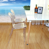 创意透明餐椅 塑料椅家居时尚休闲魔鬼椅简约塑料异形餐椅