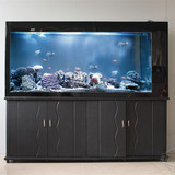创意长方形屏风鱼缸生态水族箱中型大型底柜1米1.2米超白玻璃包邮