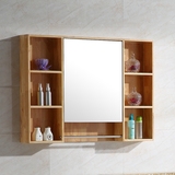 包邮橡木浴室镜柜 定做实木镜柜镜箱 卫生间浴室柜镜子置物柜608