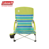 Coleman/科勒曼折叠椅户外便携式钢制带杯托幻彩海滩椅2000023341
