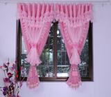 韩式公主蕾丝客厅卧室婚房成品短帘飘窗落地窗帘定制新款特价包邮
