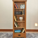 特价欧式实木家具橡木现代简约书柜置物架子窄书架展示创意小书架