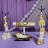 中式婚庆道具结婚装饰模特5件套创意婚礼布置签到台摆件首饰台