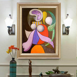 手绘油画客厅现代艺术画毕加索抽象画公共场所酒店会所墙饰装饰画