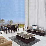 简约现代客厅家具组合 茶几电视柜餐桌椅成套长方形大理石饭桌子