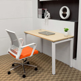 迪欧办公室现代简约单人员工办公桌台式家用电脑桌特价钢木桌椅组
