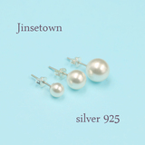 韩国淡水珍珠耳钉 S925纯银防过敏耳饰品气质时尚迷你天然耳环女