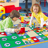 强手大富翁飞行棋地毯大号双面游戏垫儿童益智玩具