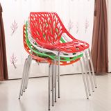 热卖简约现代特价塑料镂空椅子靠背宜家艺术餐椅个性办公创意接待