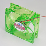 8cm机箱风扇 绿色水晶风扇 发绿色LED光 养眼健康风扇 静音风扇