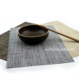 餐垫欧式日式PVC隔热垫餐桌垫盘垫碗垫西餐垫水洗亚麻黑棕米灰色