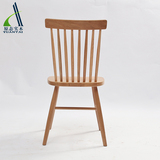 餐椅北欧实木定制纯橡木餐桌椅咖啡厅酒店家用椅实木温莎椅书房椅