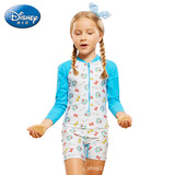 2016迪士尼新款儿童长袖连体女童保暖速干游泳衣专柜正品品牌保障