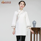 中式女装中国风汉服改良旗袍上衣长袖民族风服装古装唐装女士上衣
