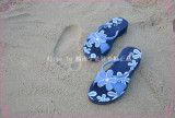 清凉夏季海边沙滩拖鞋进口越南产平仙鞋1519女款樱花橡胶拖鞋耐磨
