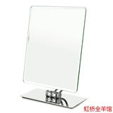 欧式包邮13英寸方形单面高清不锈钢镜子台式化妆镜梳妆镜美容镜