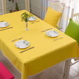舒美雅 糖果色餐桌布艺桌布全棉加厚纯色桌布椅垫套装茶几布盖布