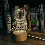 刻字 生日蛋糕视觉灯小鹿灯夜灯3D立体LED夜灯台灯生日礼物 圣诞