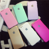 韩国马卡龙糖果色粉嫩苹果6手机壳iPhone5S情侣外壳6plus保护硬壳