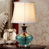 地中海蓝色陶瓷装饰欧式台灯卧室床头灯现代中式简约田园台灯创意