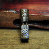 西藏法器老藏印 藏式老铜印 天方地圆法印 包老保真