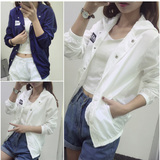 2016夏季新款外套韩版新款单排扣上衣通勤夹克印花学生女短外套