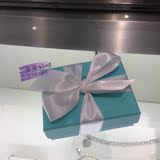 香港蒂凡尼 Tiffany纯银珐琅珠珠蓝心手链情人节生日礼物