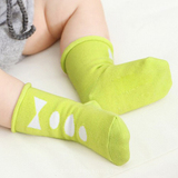 0-3岁男女宝宝袜子秋婴儿袜子全棉中筒袜领结短筒松卷口袜精梳棉