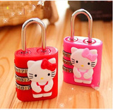 Hello Kitty可爱卡通密码锁 行李箱锁 箱包锁 旅行箱包锁 背包锁
