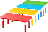 批发幼儿园桌子儿童可升降塑料长方形学习写字书桌组合课桌椅家用