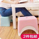 日式创意时尚加厚塑料小凳子 家用儿童洗浴矮凳小板凳 换鞋凳方凳