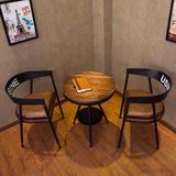 铁艺休闲咖啡厅桌椅套件欧式现代简约复古子星巴克奶茶店整装包邮