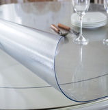 水餐桌布台布水晶板茶几桌垫可定制加厚PVC圆形软玻璃桌垫透明防